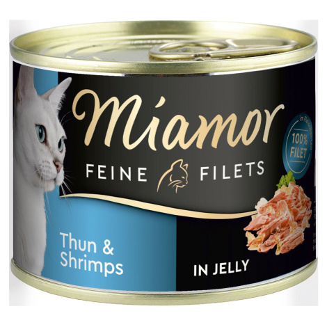 Miamor Feine Filets v želé s tuňákem a krevetami 24 × 185 g