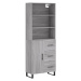 vidaXL Skříň highboard šedá sonoma 69,5 x 34 x 180 cm kompozitní dřevo