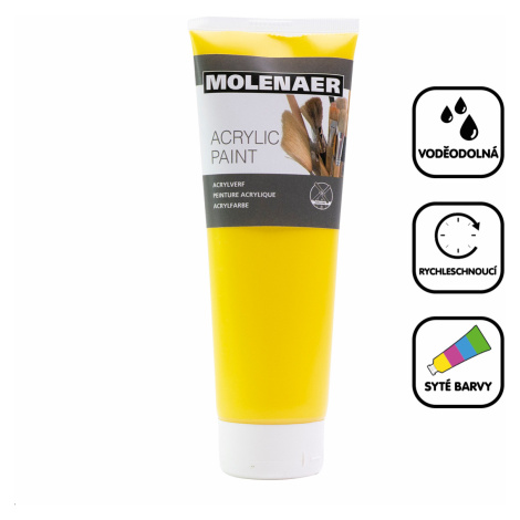 Molenaer akrylová barva Molenaer, 250 ml, žlutá