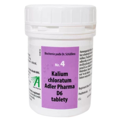 Adler Pharma Schüsslerovy soli – Nr.4 Kalium chloratum D6 2000 tablet