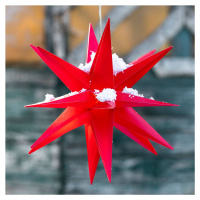 STERNTALER LED dekorační hvězda, 18cípá hvězda Ø 25cm červená