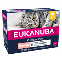 Výhodné balení Eukanuba Senior bez obilovin 48 x 85 g - kuřecí