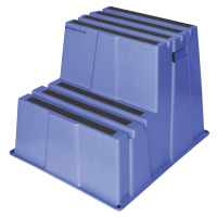 Twinco Plastové schůdky s nekluznými stupni, nosnost 150 kg, 2 stupně, modrá, od 2 ks