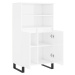 vidaXL Skříň highboard bílá s vysokým leskem 60 x 36 x 110 cm kompozit