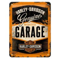 Plechová cedule Harley Davidson - Garage, 15 x 20 cm