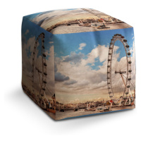 Sablio Taburet Cube London eye: 40x40x40 cm