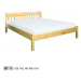 Drewmax Manželská postel - masiv LK116 | 160 cm borovice Moření: Ořech