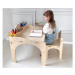 Myminihome Dětský stolek RAINBOW s pastelkovníky + židle Zvolte barvu: Béžová