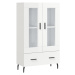 vidaXL Skříň highboard lesklá bílá 69,5 x 31 x 115 cm kompozitní dřevo