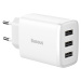 Baseus Kompaktní síťová nabíječka 3x USB 17W bílá (CCXJ020102)