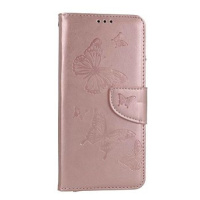 TopQ Pouzdro Samsung A14 knížkové Butterfly růžové světlé 111952