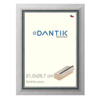 DANTIK rámeček 21 × 29,7, RIVIERA zelený sklo čiré