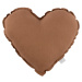 Cotton &amp; Sweets Lněný polštář srdce čokoládová 44cm