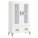 vidaXL Skříň highboard lesklá bílá 69,5 x 31 x 115 cm kompozitní dřevo