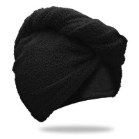 Rychleschnoucí froté turban na vlasy černý