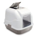 IMAC Krytý kočičí záchod s uhlíkovým filtrem a lopatkou - šedý - D 62 × Š 49,5 × V 47,5 cm