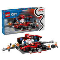 Lego® city 60443 zastávka v boxech f1® a personál s vozem ferrari