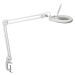 MAUL LED svítidlo s lupou MAULviso, délka ramene 410 mm, se stolní svorkou, bílá