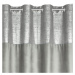 Dekorační vzorovaný velvet závěs s kroužky PADOVA stříbrná, 140x250 cm, (cena za 1 kus) MyBestHo