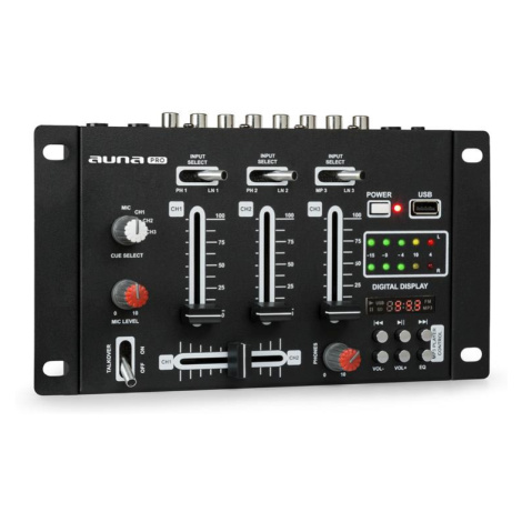 Auna Pro DJ-21 DJ-mixér mixážní pult, USB, černá barva