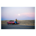 Fotografie man and woman next to a red convertible, Mike Kemp, 40 × 26.7 cm