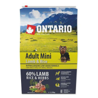 ONTARIO Dog Adult Mini Lamb & Rice 2,25 kg