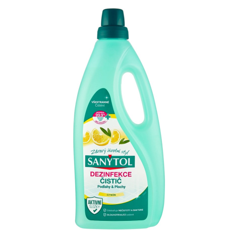 SANYTOL Dezinfekce univerzální čistič podlahy a plochy Citrón&Olivové lístky 1000 ml