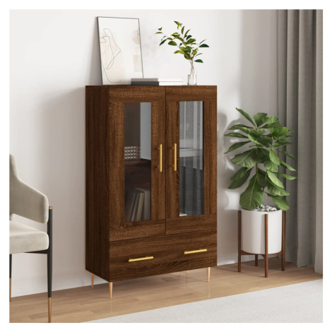 vidaXL Skříň highboard hnědý dub 69,5 x 31 x 115 cm kompozitní dřevo