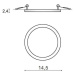 LED Stropní zápustné bodové svítidlo AZzardo Slim 15 Round 4000K IP44 chrome AZ2841 12W 1000lm 4