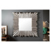 Estila Art-deco stylové čtvercové nástěnné zrcadlo Cuadrado v tlustém rámu stříbrné barvy 96cm