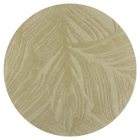 Flair Rugs koberce Kusový koberec Solace Lino Leaf Sage kruh Rozměry koberců: 160x160 (průměr) k