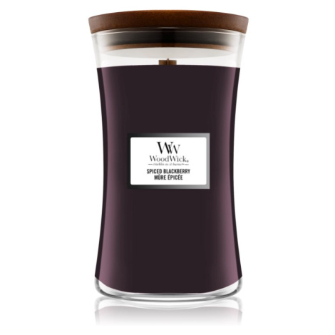 Woodwick Spiced Blackberry vonná svíčka s dřevěným knotem 609,5 g