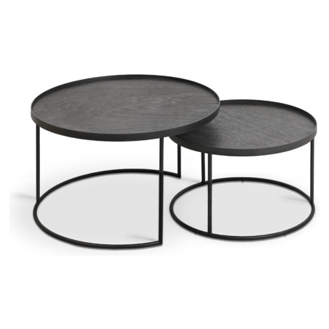 Designové konferenční stolky Round Tray Coffee Table Set Small ETHNICRAFT