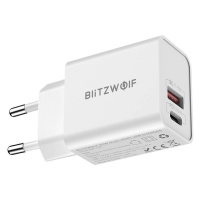 Síťová nabíječka Blitzwolf BW-S20, USB, USB-C, 20 W (bílá)