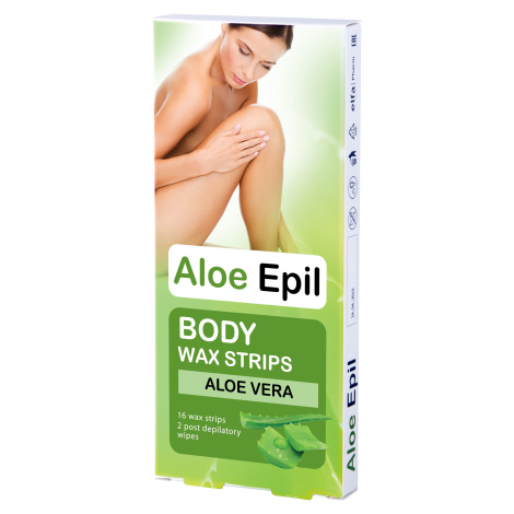 ​Aloe Epil Body Wax strips - depilační voskové pásky na tělo 16+2 ks