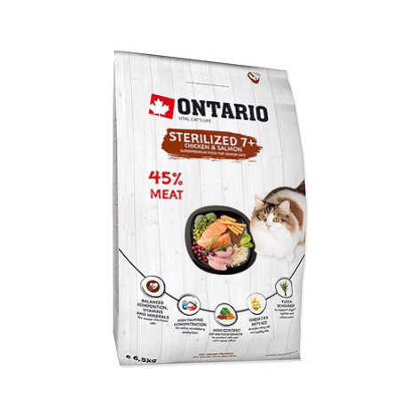 Ontario Cat Sterilised 7+ 6,5kg