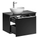 ArtCom Koupelnová skříňka s umyvadlem a deskou SANTA FE Black DU80/3 | 80 cm