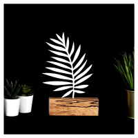 Hanah Home Kovová dekorace Palm Leaf 27 cm bílá
