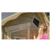 Domeček cedrový Crooky 150 Exit Toys s verandou a voděodolnou střechou šedobéžový