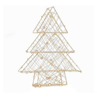 LED vánoční 3D stromeček kovový 100×LED, teplá bílá