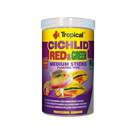 Tropical Cichlid Red & Green Sticks M 1000 ml 360 g