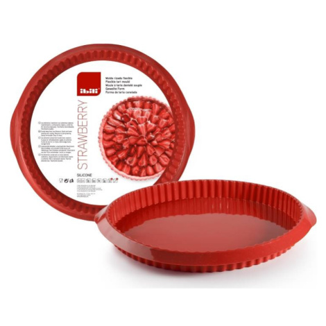 Silikonová forma na koláč 28x3cm červená - Ibili