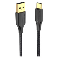 Kabel Charging Cable USB 2.0 to USB-C Vention CTFBF LED 3A 1m (black)