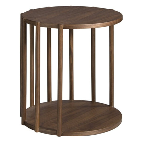 Estila Moderní příruční stolek Vita Naturale ze dřeva hnědý 47cm