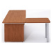LENZA Přístavný stůl WELS, 90x55x76,2 cm, pravé provedení
