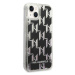 Karl Lagerfeld KLHCP14SLMNMK hard silikonové pouzdro iPhone 14 6.1" black Liquid Glitter Monogra