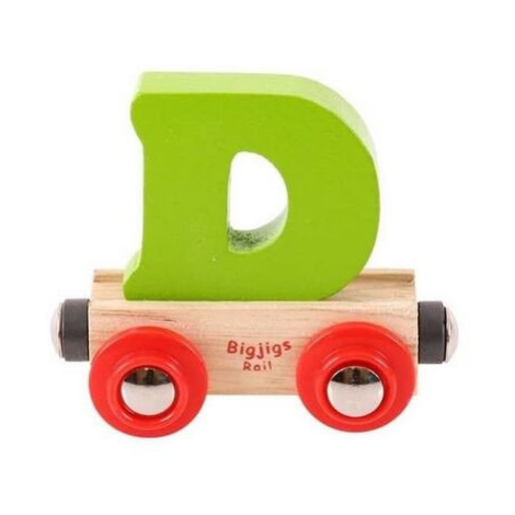 Bigjigs Rail Vagónek dřevěné vláčkodráhy - Písmeno D