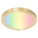 Chytré stropní svítidlo zlaté 31 cm IP44 včetně WiFi A60 - Yuma