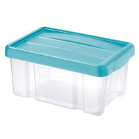Tontarelli PUZZLE Box s víkem 14 l, transparent/modrá
