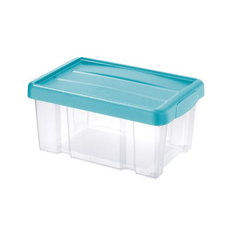 Tontarelli PUZZLE Box s víkem 14 l, transparent/modrá